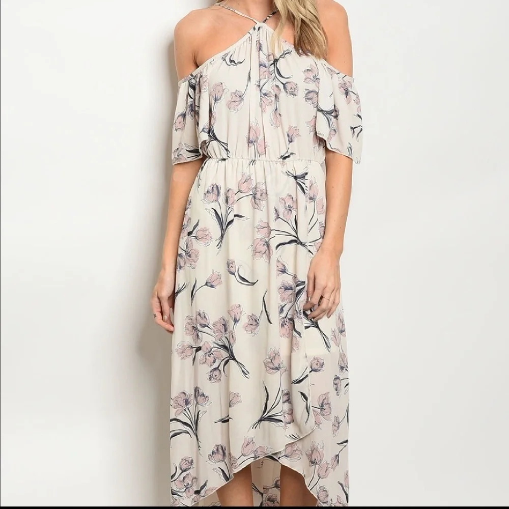 Last One! Floral high/low dress - Picture 1 of 8